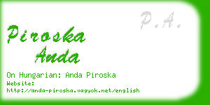 piroska anda business card